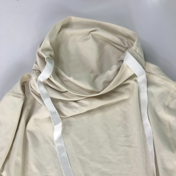 G. Goop Long Sleeve Shirt Ivory Cinchable Sleeves Women's Medium Gwenyth Paltrow - Picture 4 of 13